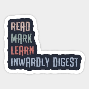 Read Mark Learn Inwardly Digest (Muted Colors) Sticker